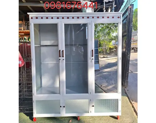 Báo giá tủ nhôm kính, tủ bếp nhôm kính đẹp giá rẻ 2026 57 tủ quần áo đẹp màu trắng sứ