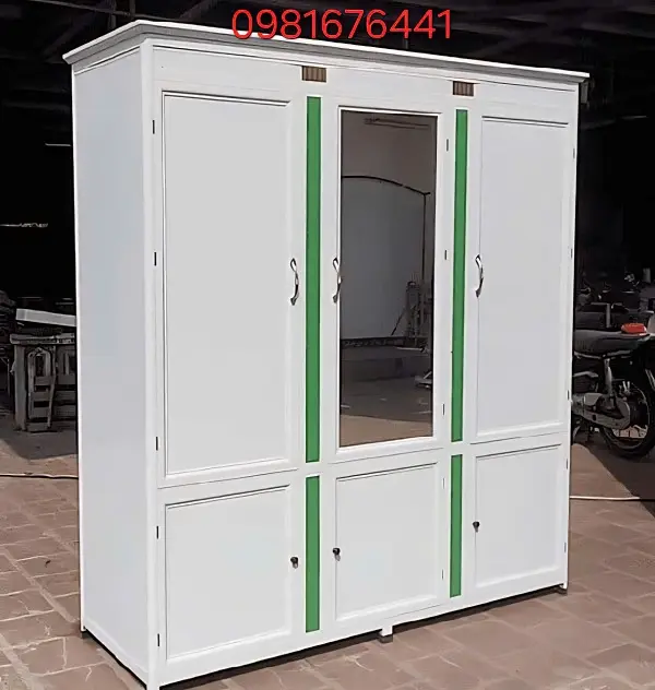 Báo giá tủ nhôm kính, tủ bếp nhôm kính đẹp giá rẻ 2026 56 tủ quần áo đẹp màu trắng sứ