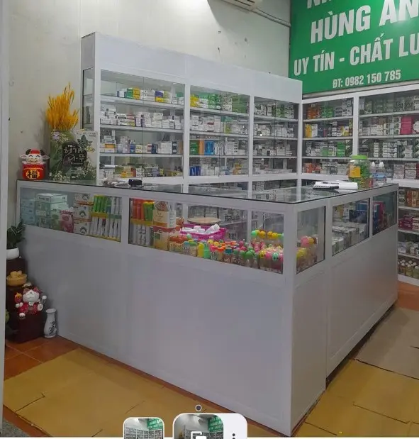 Báo giá tủ nhôm kính, tủ bếp nhôm kính đẹp giá rẻ 2026 23 Tủ nhôm kính bán thuốc - Tủ quầy thuốc nhôm kính