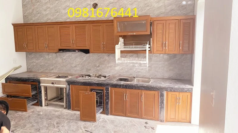 tủ bếp nhôm kính hoàng mai hà nội đẹp giá rẻ