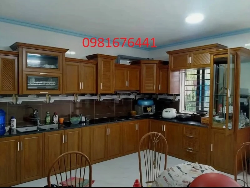 Tủ bếp nhôm kính đẹp Hoàng Mai Hà Nội
