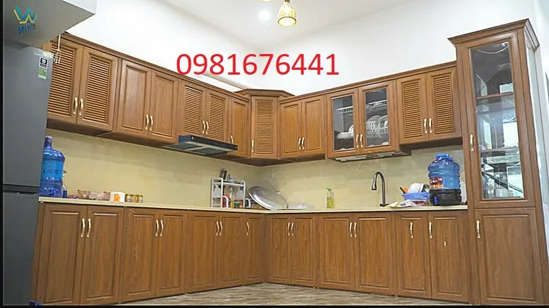Lắp đặt tủ bếp nhôm kính tại Ba Đình Hà Nội