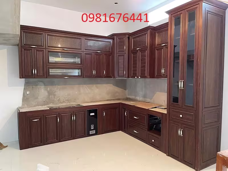 50 Mẫu Tủ Bếp Nhôm Kính Hiện Đại Đẹp Nhất Hiện Nay 39 Tủ Bếp Nhôm Kính rất dễ bảo dưỡng và ít phải sửa chữa.