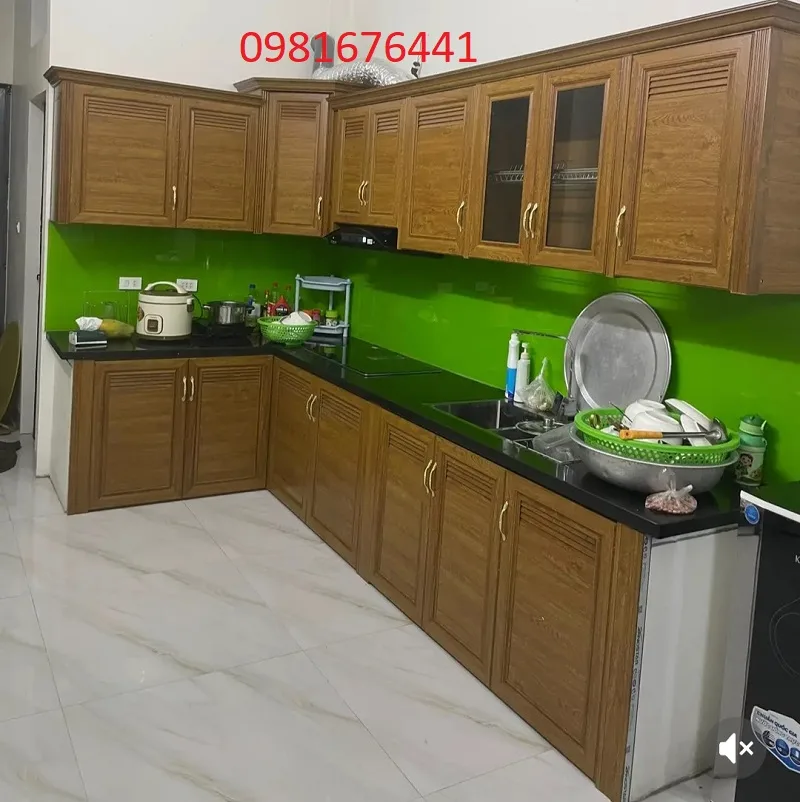 hệ tủ bếp nhôm kính Quận Nam Từ Liêm đẹp giá tốt đáng mua nhất
