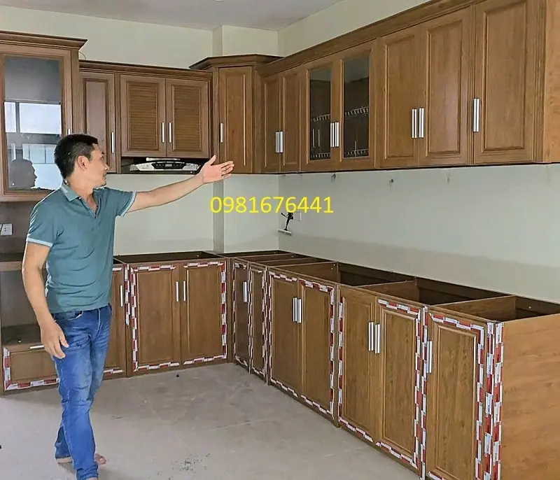 tủ bếp nhôm kính đẹp giá rẻ tại từ liêm