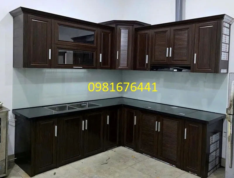 Tủ Bếp Nhôm KÍNh Được Nhiều Gia Đình Lựa Chọn