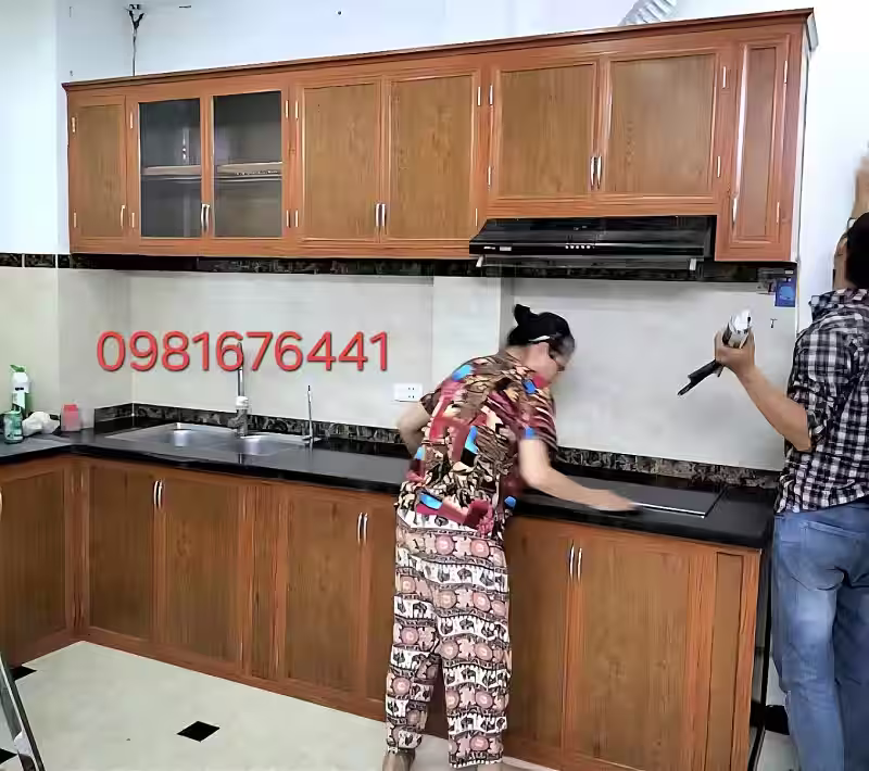 Kinh Nghiệm Chọn Tủ Bếp Nhôm Kính Đẹp Bền Giá Rẻ 18 tủ bếp nhôm kính bình dân Cầu Giấy Hà Nội