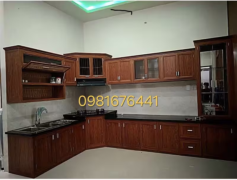 tủ bếp nhôm kính cao cấp hà đông hà nội