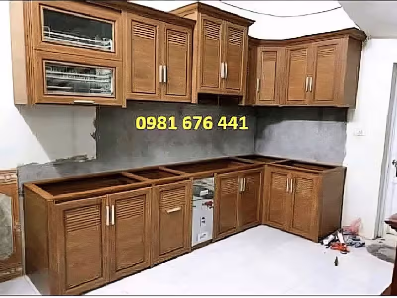 tủ bếp nhôm kính hà đông hà nội