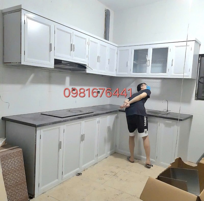 Tủ bếp nhôm kính giá rẻ Hai Bà TRưng Hà Nội