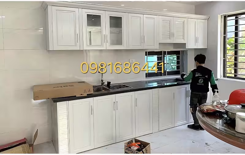 Mẫu Tủ Bếp Nhôm Kính Đẹp Giá Rẻ Tại Hà Nội 