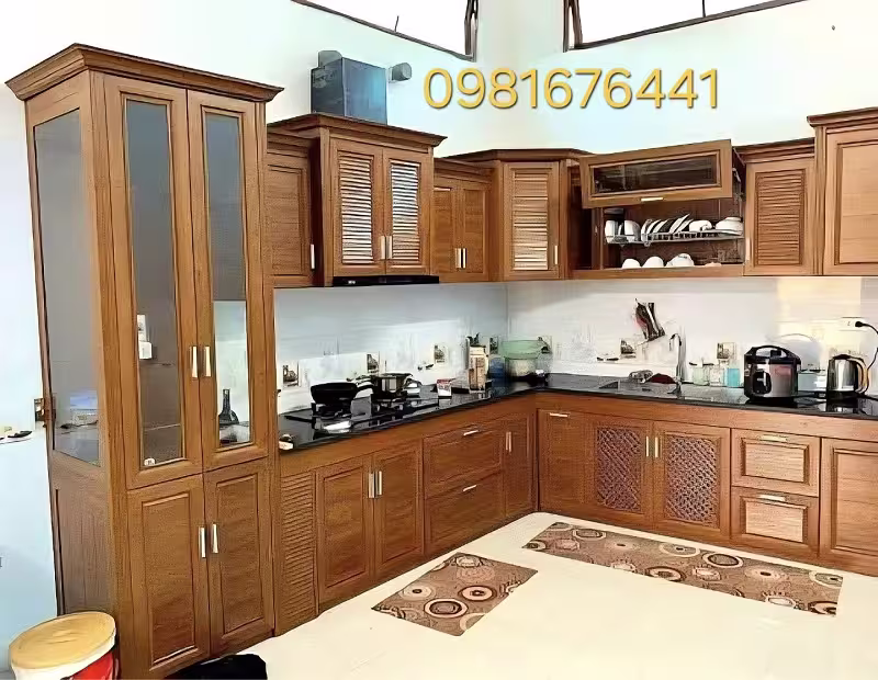 Lắp đặt tủ bếp nhôm kính tại Ba Đình Hà Nội