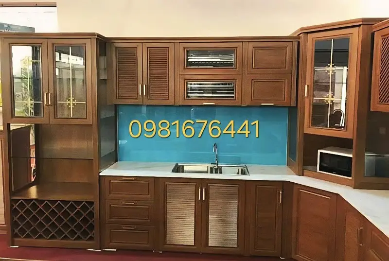 mẫu tủ bếp nhôm đẹp