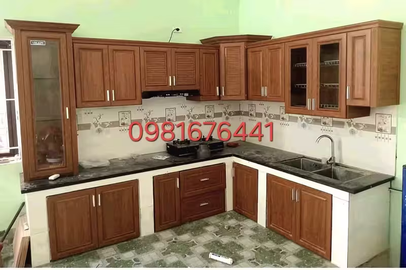 Tủ Bếp Nhôm Nội Thất Đẹp Hiện Đại Giá Rẻ Nà Nội